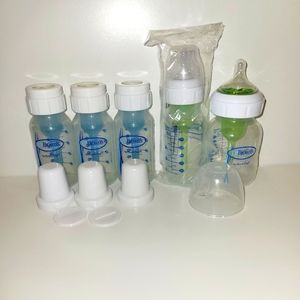 5 Dr Brown Blue Baby Bottles